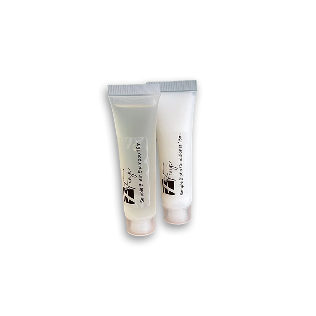 Bottle - Biotine- rozemarijn haargroei shampoo en conditioner samples