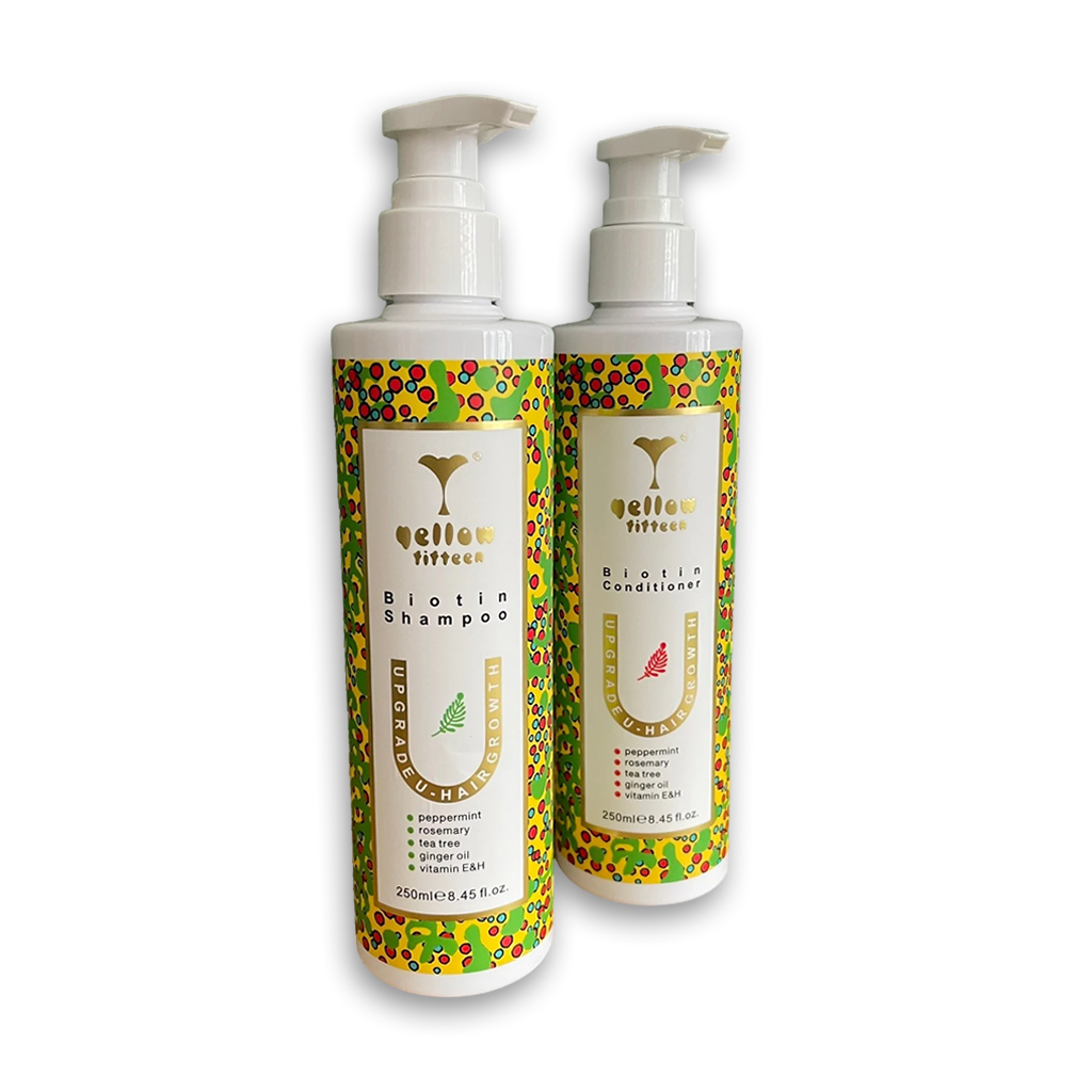 Voordeelset biotine- rozemarijn haargroei shampoo en conditioner
