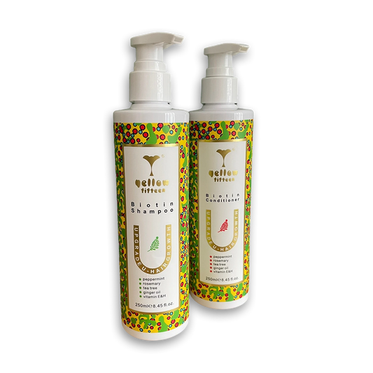 Voordeelset biotine- rozemarijn haargroei shampoo en conditioner
