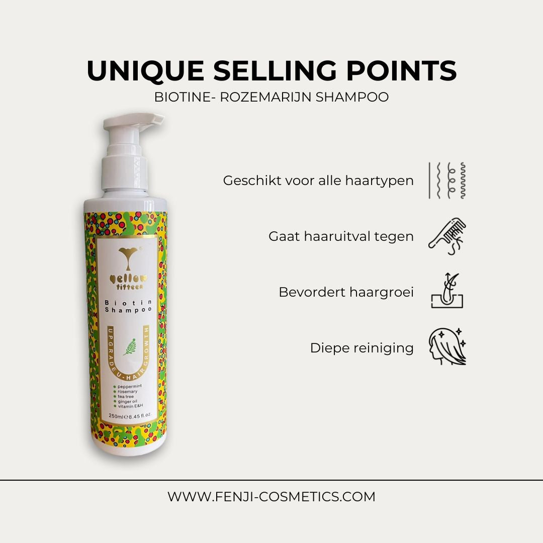 USP - Biotine- rozemarijn haargroei shampoo 250ml
