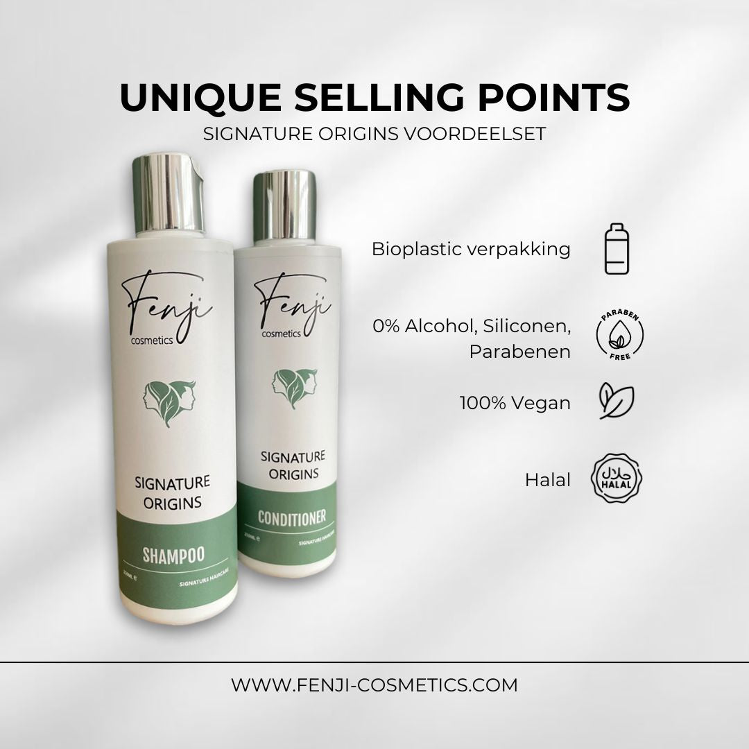 USP Signature Origins Vegan- Halal shampoo en conditioner